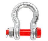 Omega-shaped rigging shackles