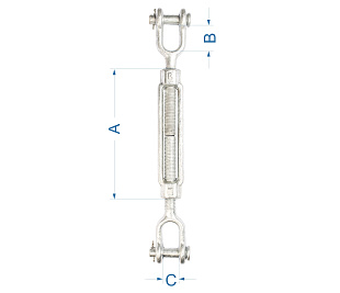 JJ (jaw-jaw) turnbuckle