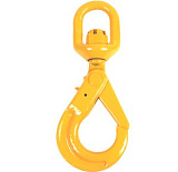 Self-locking swivel hook